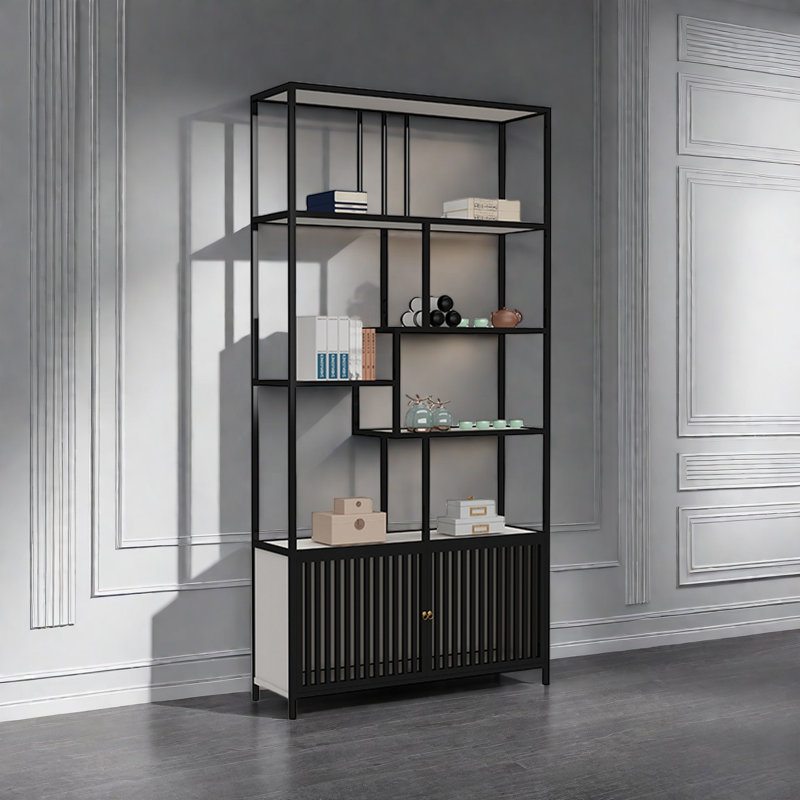 Acuna, (5 tablettes) H 78,7 po x l 39,3 po x P 11,8 po , Noir / blanc