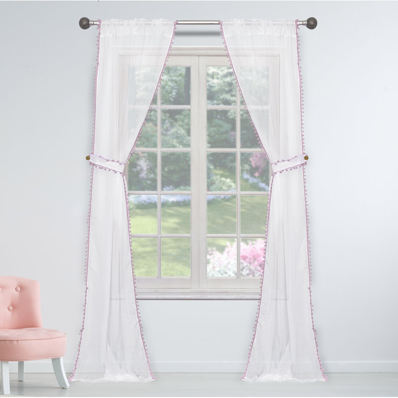 Aveline Sheer Curtain Pair, Lavender