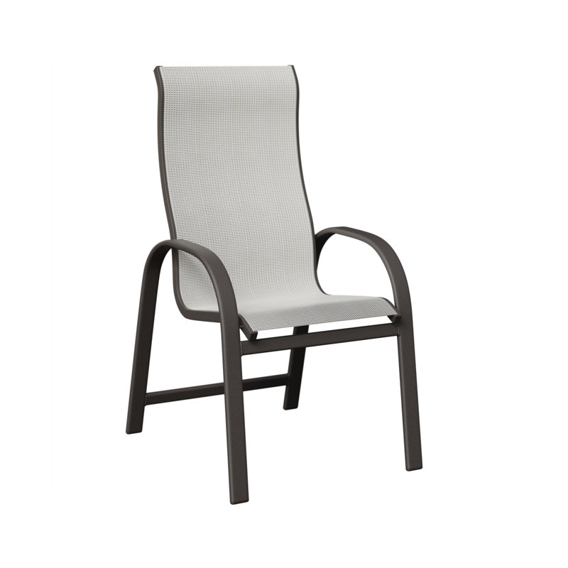 Chaise de salle à manger Amma Graphite, Aluminium graphite moucheté, Noir luxe