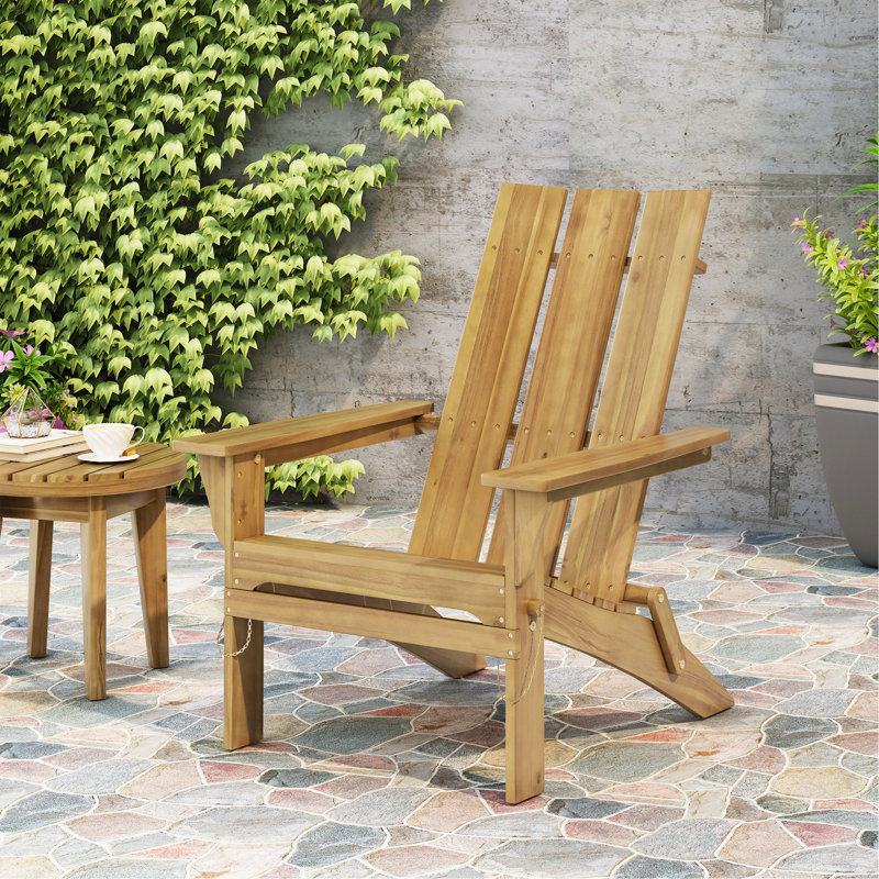 CHAISE ADIRONDack pliable, Naturel