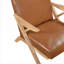 Fauteuil d'appoint compact avec structure en bois d'hévéa et revêtement en similicuir brun pour le salon-1920129391-1920129384
