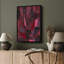 "Bourgogne rouge", cubes abstraits géométriques, composition artistique contemporaine, impression encadrée-858133029-858133028