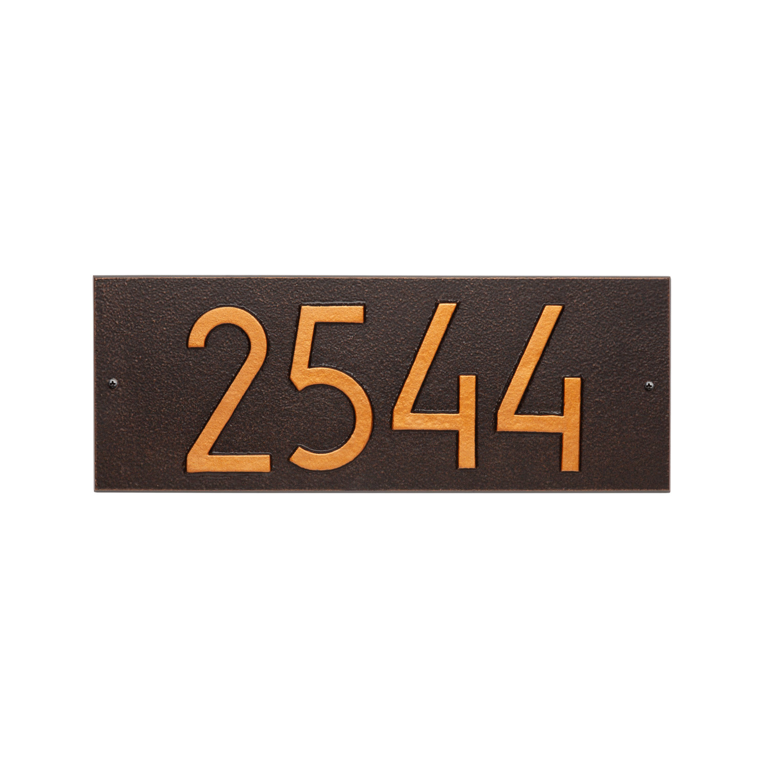 Mid-Century Modern Address Plaque, Oil Rubbed Bronze, Yes