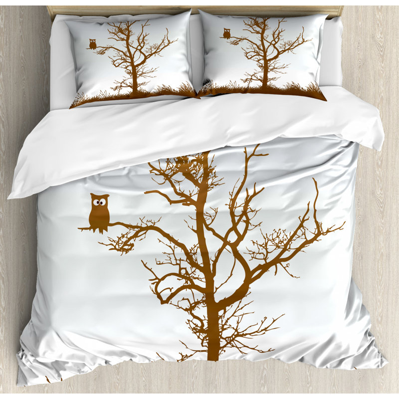 Rustic Polyester Duvet Cover, Queen Duvet Cover + 2 Shams