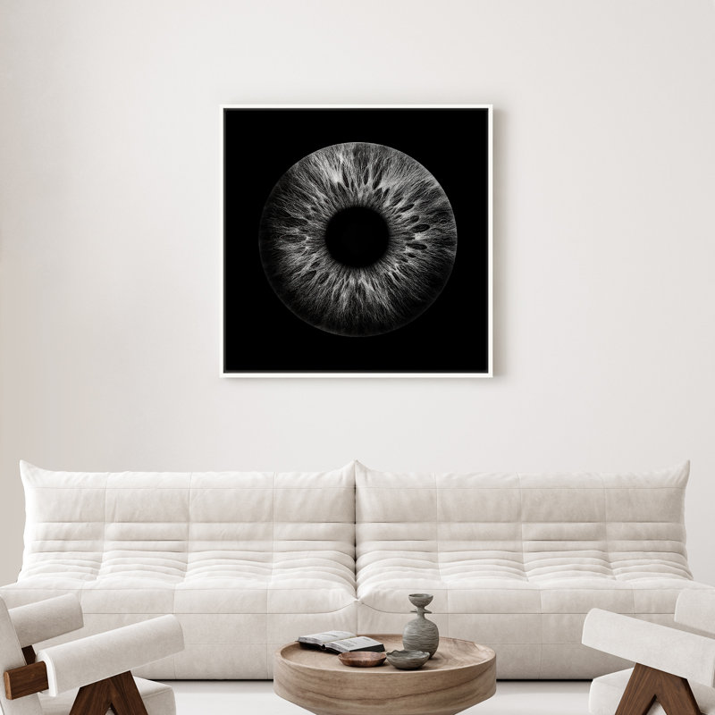 Art mural encadré abstrait rétro antique classique pour chambre à coucher, H 16 po x l 16 po, Blanc
