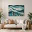 «Coastal Marine Texture Study», art mural en métal bleu-1707354215