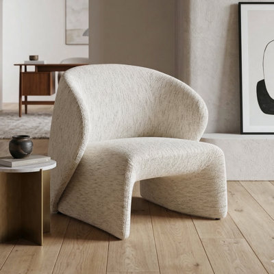 Fauteuil d'appoint rembourré à dossier bas Premier