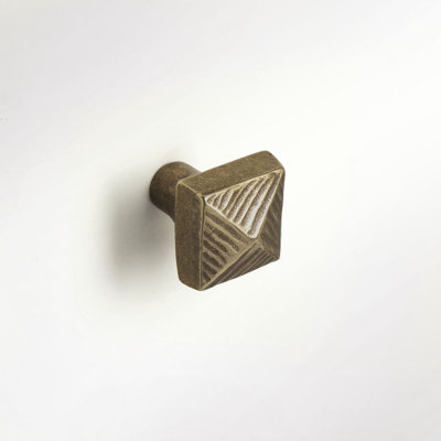 Pyramid Bronze Square Knob