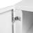 Metal Printer Stand With Storage Mobile Printer Tables For Small Spaces With Door Adjustable Shelf File Cabinet On Wheels For Home Office (White)-123994463-123994461
