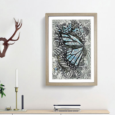 The Blue Butterfly Effect in Abstract - Picture Frame Graphic Art Print