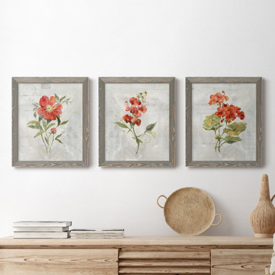 " Linen Geranium " 3 - Pieces