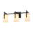 3 - Light Cylinder Glass Classic Opal Bathroom Wall Light-506891434