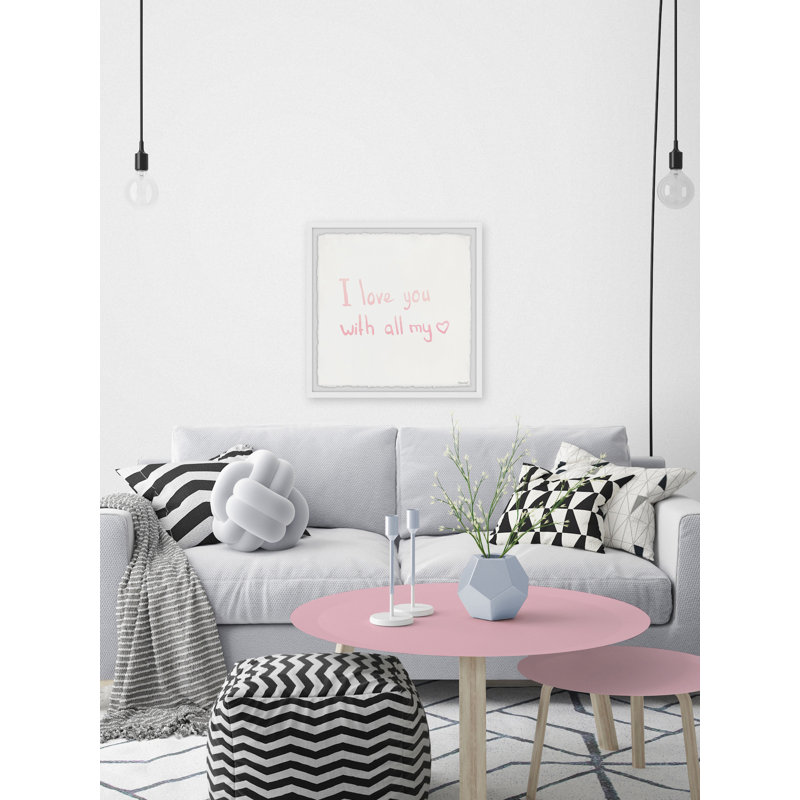 «I Love You with All My Heart», reproduction de cadre photo, H 24 po x l 24 po x P 1,5 po