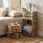 Uliel Set of 4 Rustic Wood and Metal Storage Crates with Galvanized Corners, Farmhouse Style Organizer