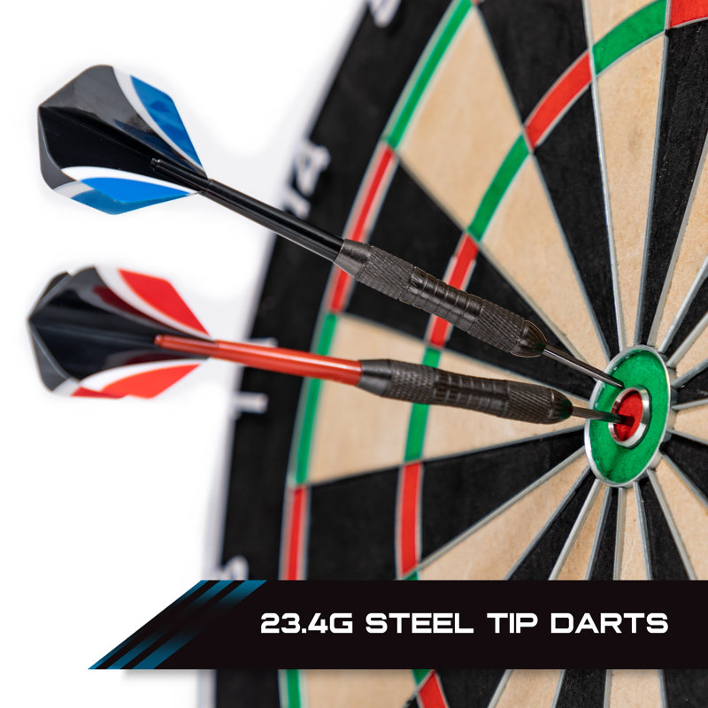 Volt Premium Bristle Dartboard with Steel Tip Darts