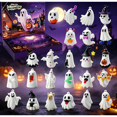 24 Day Holiday Ornament Advent Calendar, Collectible Figurine Countdown Set with Hanging Hole for Kids Family Christmas Decor