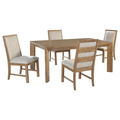 Natural Brown 7-piece Rectangular Dining Set