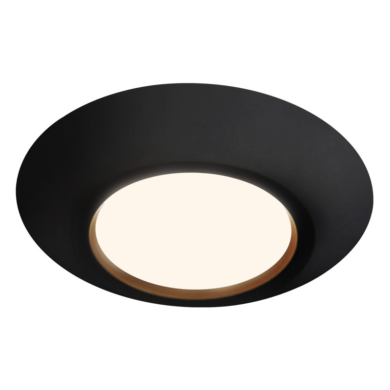 Weylo 5-in Black dimmable LED Flush Mount, Matte Black