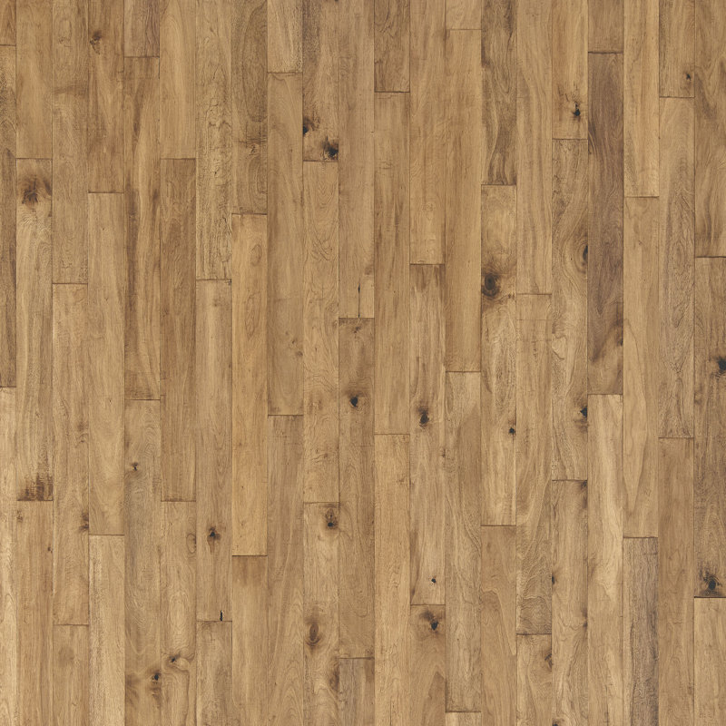 Parquet massif en bois de teck blanc de 5 po Cordova Collection, Champagne