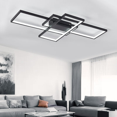 110cm rectangular three-ring modern ceiling light