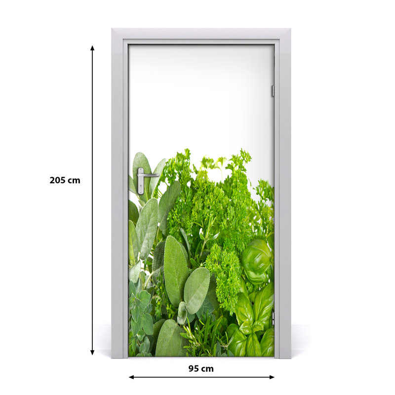 Herb Door Decal, 205cm H x 95cm W