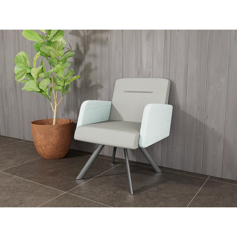 Fauteuil de réception Willow, Gris anthracite, Patriot Plus colombe / écume de mer chambray