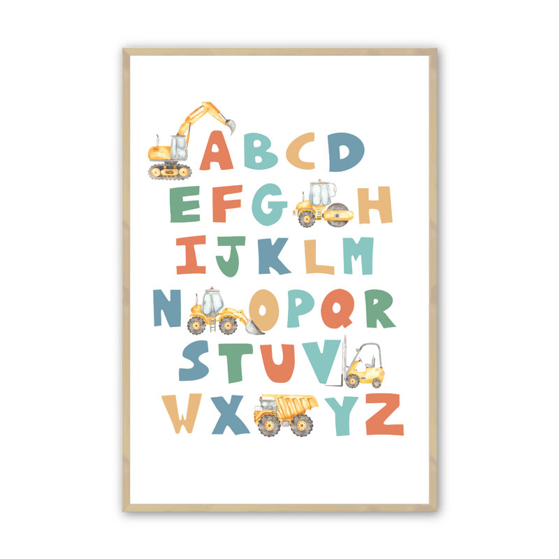 Demarious Construction Alphabet par Lauren Thomas, H 14 po x l 11 po x P 1,25 po, Érable brut