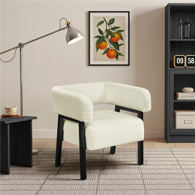 Upholstered Corduroy Armchair