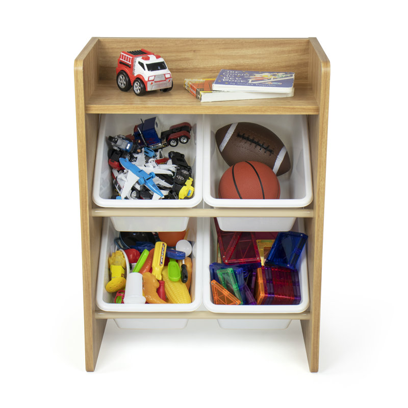 Maui Toy Organizer with Bins, Natural