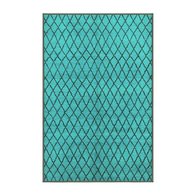 Tapis oriental en laine / polyester tissé à la machine Ebaad