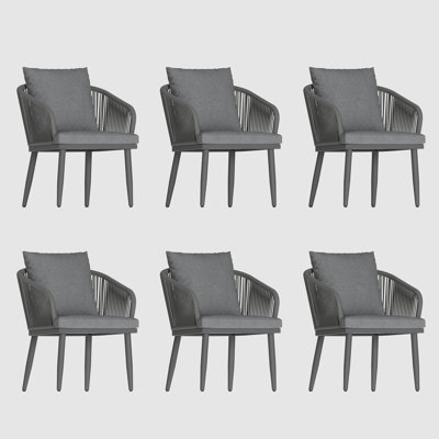 Outdoor Patio Dining Armchair with Cushion