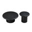 Ensemble de tables basses rondes modernes 2 pièces pour salon, tables basses à assemblage facile, tables d'appoint de bout pour espace de loisirs, bureau, noyer-129582758