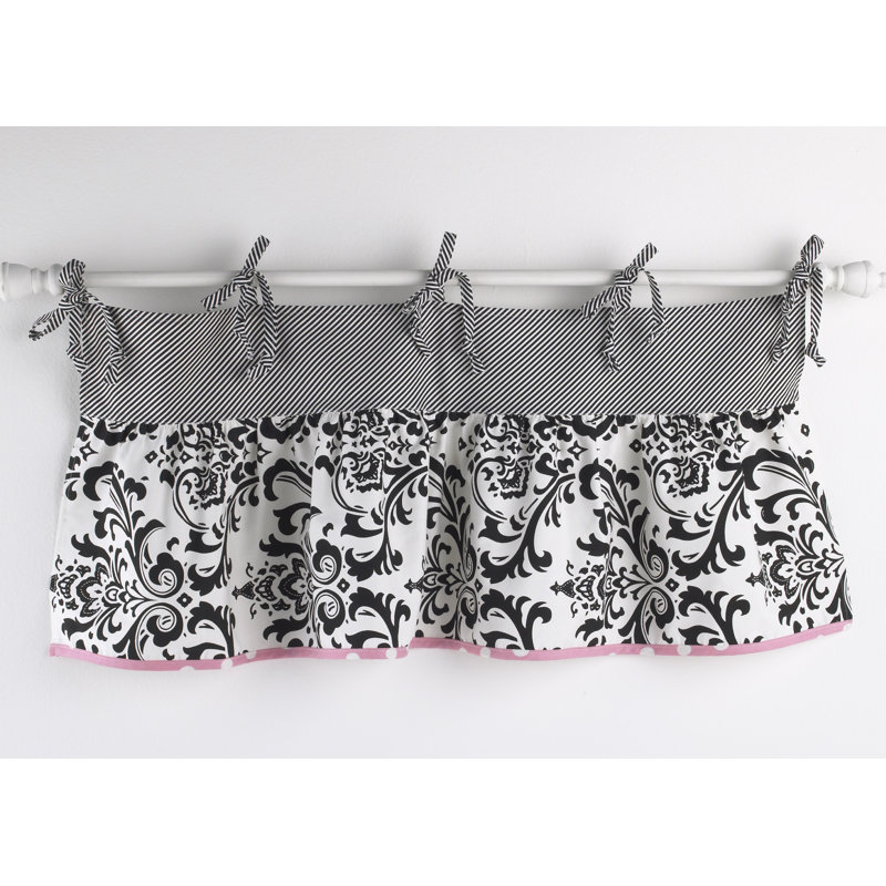 Girly Cotton Damask Tailored Window Valance