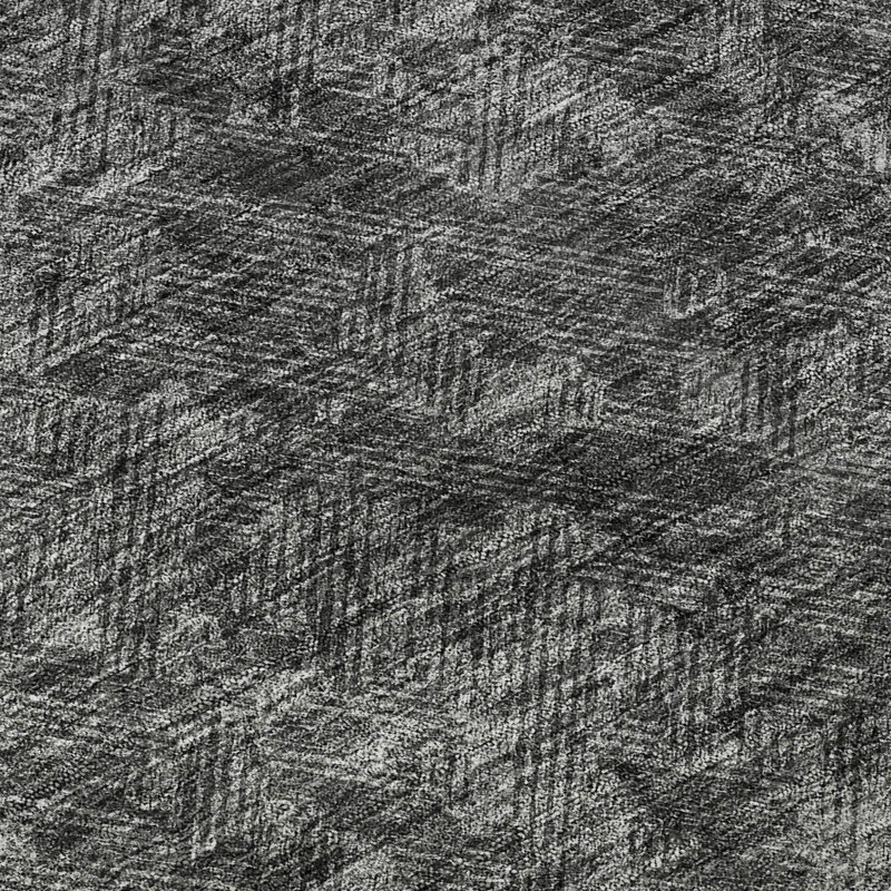 Tapis gris Prisco lavable à la machine de qualité supérieure, Rond 8 pi