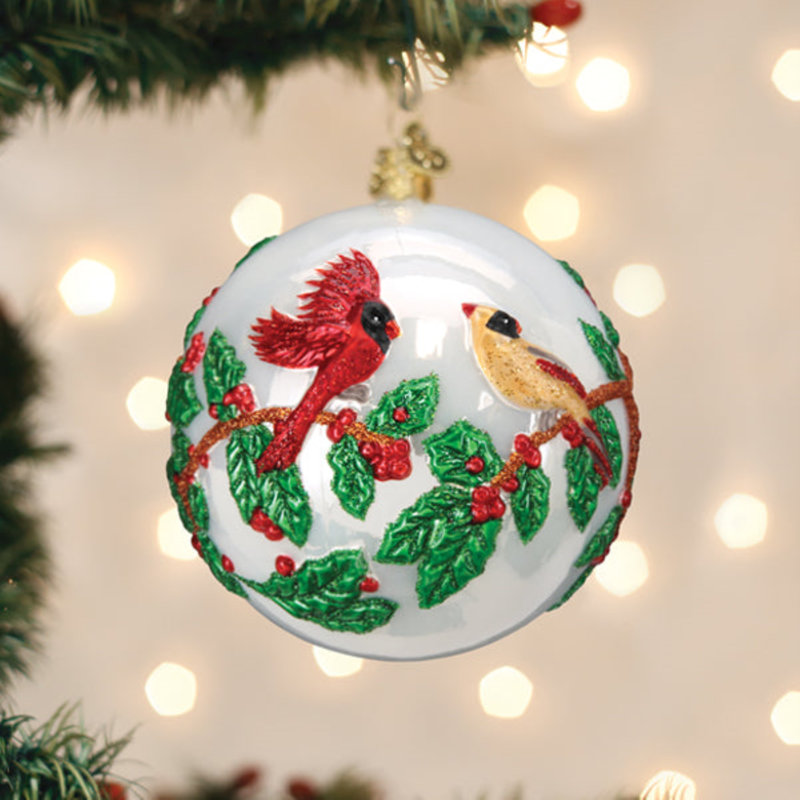 3.5'' Glass Birds Hanging Figurine Ornament