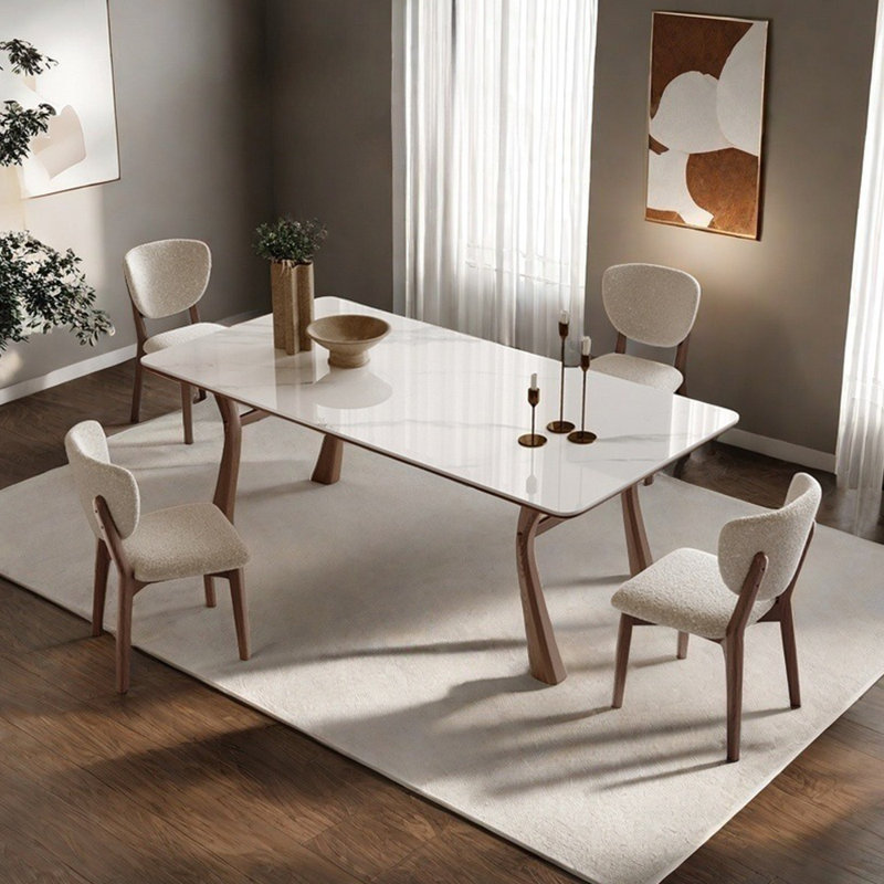 Ensemble de table de salle à manger haut de gamme européen, H 29,5 po x L 70,8 po x l 35,4 po