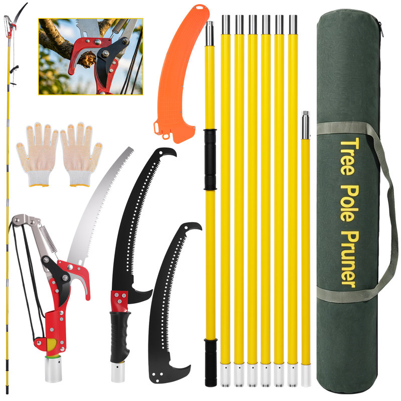 7.3-27FT Extendable Manual Pole Saw with Scissors