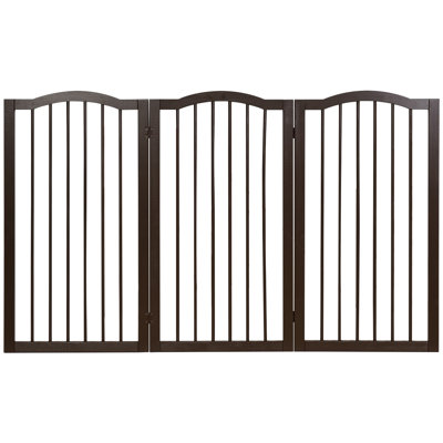 Coley Wood Free Standing Pet Gate With Door