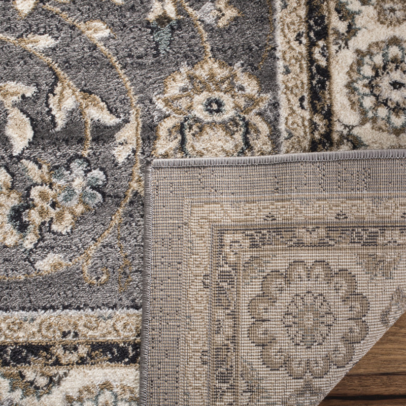 Klose Performance Oriental Rug, Square 7', Gray/Beige
