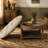 Round Tufted Upholstered Fabric Ottoman