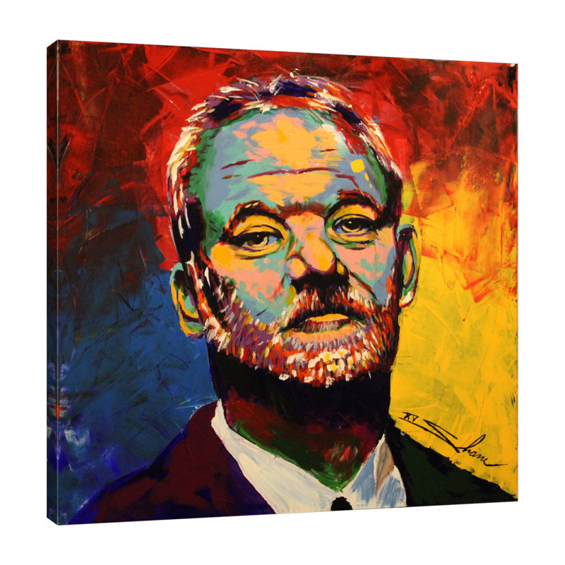 «Bill Murray» par Shane Miller - reproduction d'art sur toile tendue, H 36 po x l 36 po x P 1,5 po