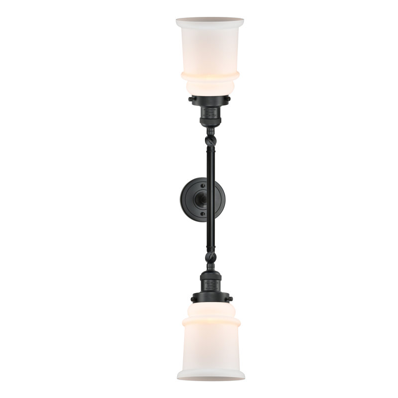 Galaviz 2 - Light Dimmable Vanity Light, Matte Black, Matte White Cased, No Bulb Included