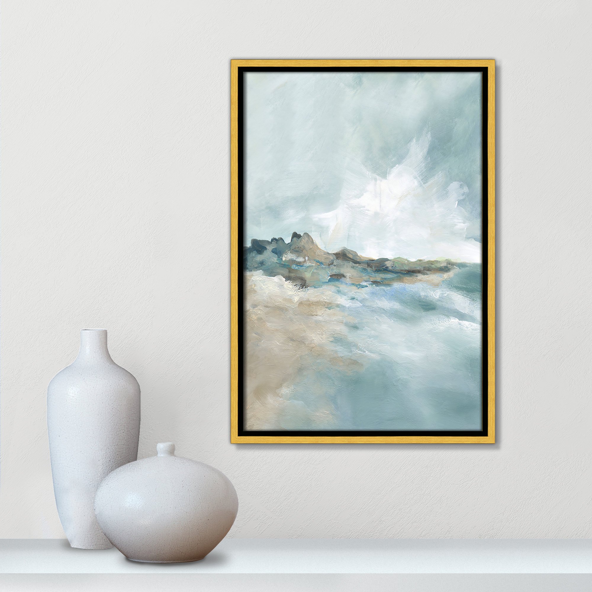 Sandpoint Print by Carol Robinson, 19.5" H x 13.5" W, Gold