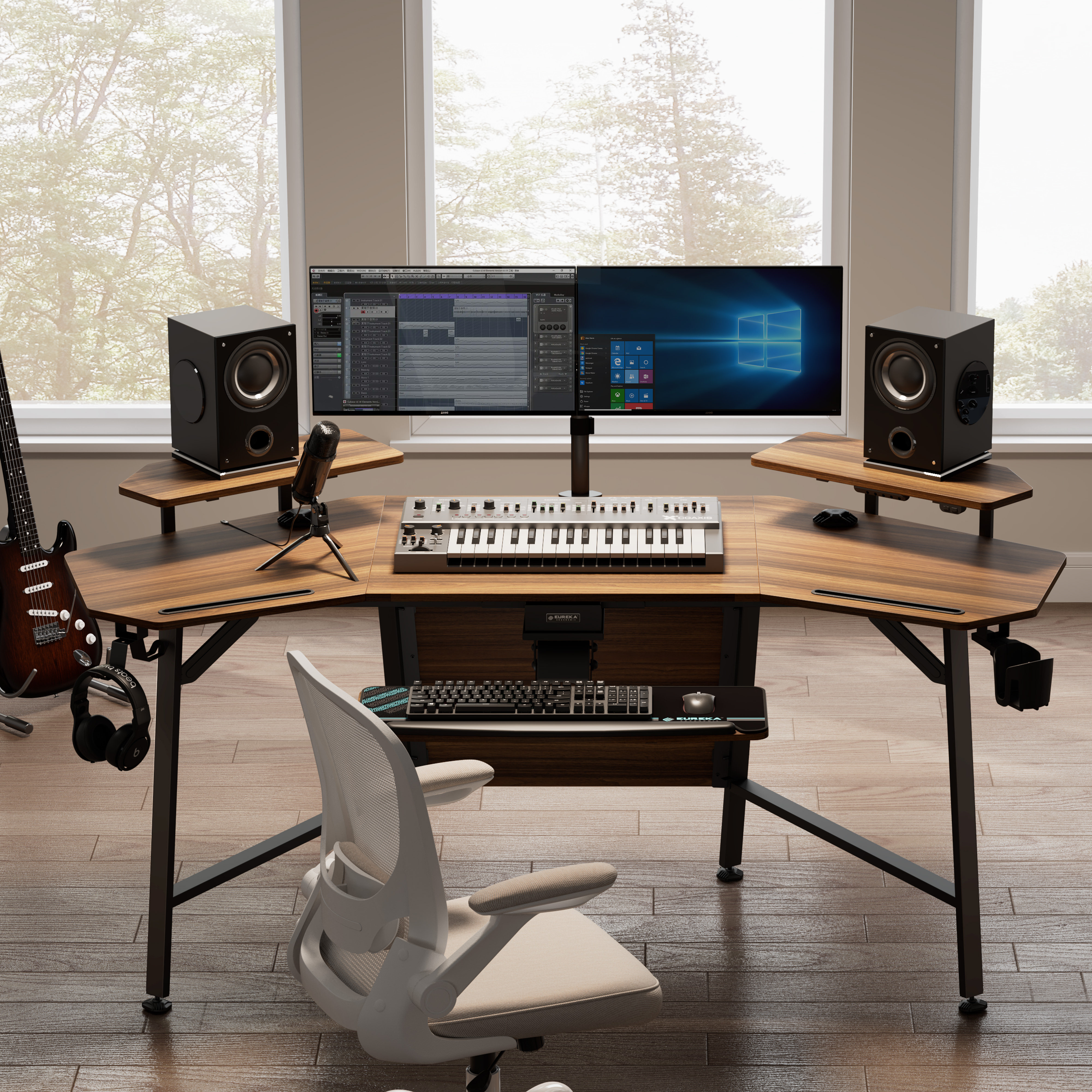 https://assets.wfcdn.com/im/32686100/compr-r85/2650/265028694/eureka-ergonomic-aero-72-studio-desk-with-keyboard-tray.jpg