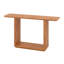 Console avec coins arrondis et tablette inférieure, tables de canapé minimalistes avec placage en bois et base en U pour le hall d'entrée-1078522820