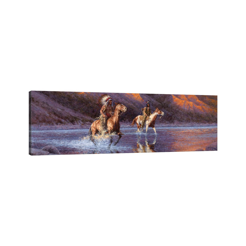 Sundown by Joe Velazquez - Wrapped Canvas Panoramic Painting, 30.48 cm H x 91.44 cm W x 1.91 cm D
