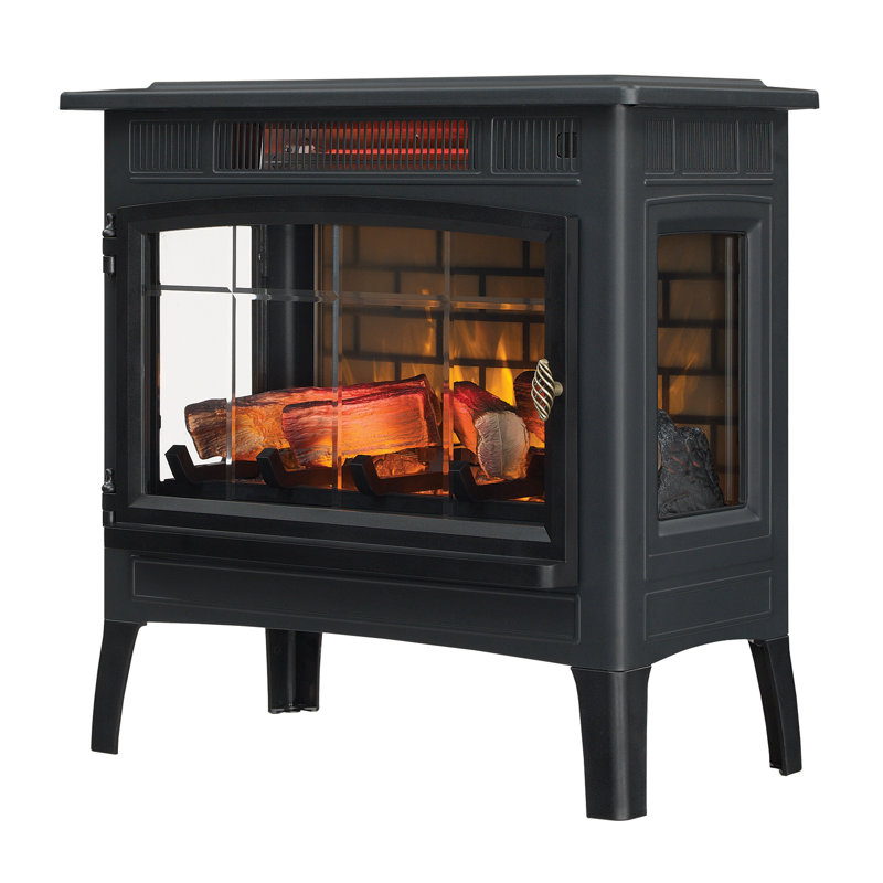 Freestanding Infrared Electric Stove, Black