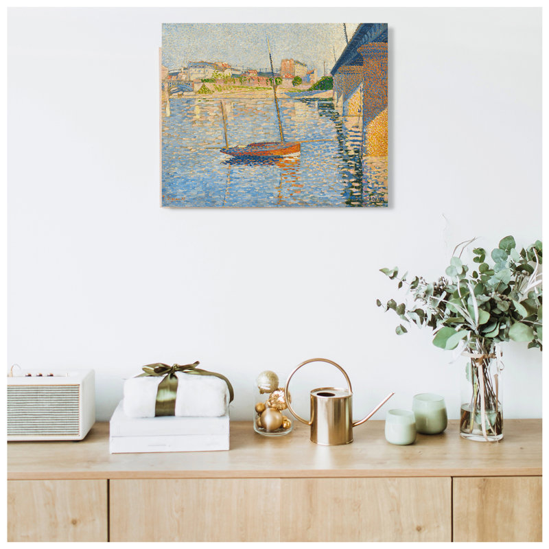 "Clipper", reproduction d'art sur toile 30 x 24, reproductions d'art classique de Paul Signac. Estampe numérique et art mural encadré de qualité musée.
