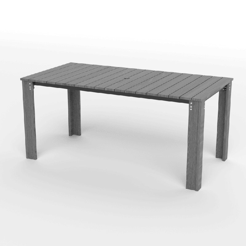 Table de salle à manger rectangulaire HDPE, 29.7" H x 66.4" W x 33.4" D