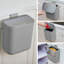 Petite poubelle suspendue avec couvercle en acier inoxydable, bac à compost sans odeur, poubelle peu encombrante pour armoire, sous évier, véhicule récréatif, salle de bain-121471394-121471395